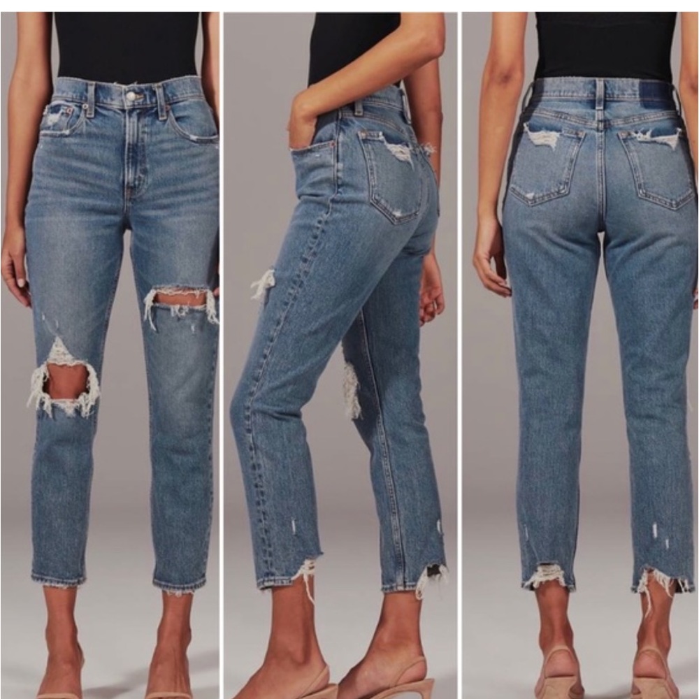 Abercrombie Curve Love High Rise Mom Jean